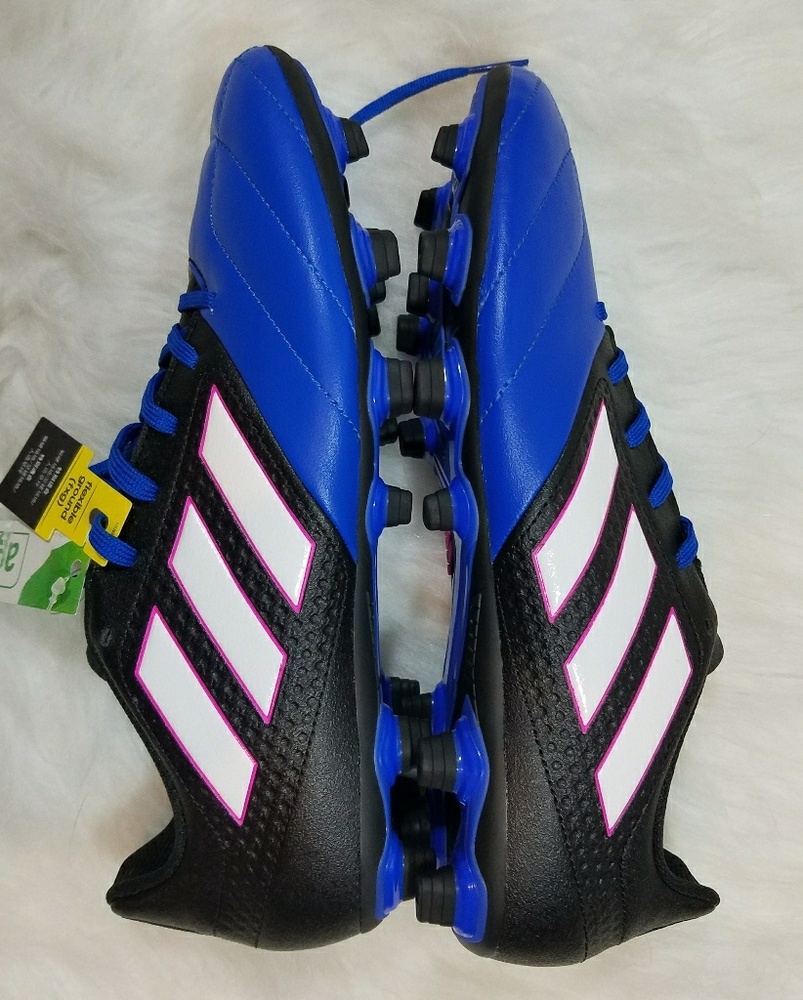 Adidas Ace 17.4 Fxg Black/White/Blue Soccer Shoes